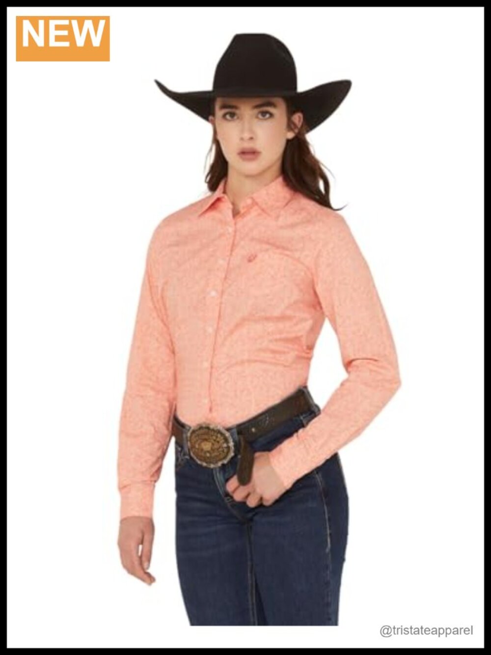 Women's Floral Print Long Sleeve Button-Down Shirt Cotton Spandex